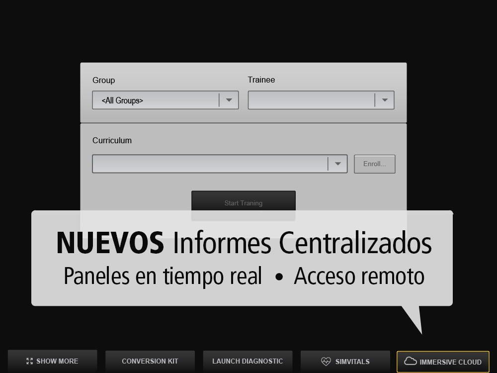 Botón de nube inmersiva en la pantalla de inicio